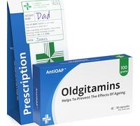 Oldgitamins Funny Stocking Fillers for Men Christmas & Birthday Gifts for Him Funny Secret Santa Gifts for Men Joke Old Age Pills Box (Supplied Empty)
