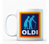 Oldi Couple Mug-A Novelty Old Large Mug with Heavy Duty Handle, Dino Coated and Sublimation Ceramic, Perfect for Birthdays, Christmas, and Other Celebrations as a Funny Gift (Oldi Couple, White)