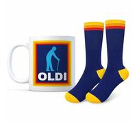 Oldi Man Mug-A Novelty Old Large Mug with Heavy Duty Handle, Dino Coated and Sublimation Ceramic, Perfect for Birthdays, Christmas, and Other Celebrations as a Funny Gift (Oldi Man, Gift Set)