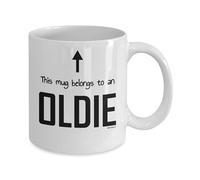 Oldie Mug, Grumpy Old Man Mug, Father’s Day Gifts for Grandad, Christmas Mug for Dad, Perfect Birthday Present, Funny Mugs for Men - This Mug Belongs to an Oldie