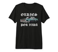 Oldies Por Vida Vintage Lowrider Car Mexican Chicano Cholo Premium T-Shirt