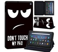 Oldimage Printed Case Compatible with All-New Amazon Kindle Fire HD 8 & 8 Plus Tablet (12th Gen/10th Gen, 2022/2020 Release) 8 Inch Thin Premium PU Leather Folio Case Cover (don't touch my pad)