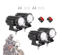 Oldmoom LED Lights for Motorcycles | Double-Color Motorcycle Driving Lights | Waterproof Spotlights for ATV Dirt Bike Truck Boat Riding