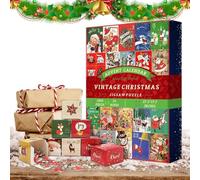 Oldmoom Puzzle, Christmas Countdown Jigsaw Holiday Puzzles, Fun Countdown Calendar Puzzles 2024 Christmas Jigsaw Puzzles for Lovers Families