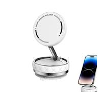 Oldmoom Vacuum Magnetic Phone Stand,Foldable Magnetic Suction Phone Mount - Automobile Cradle, Portable Rotatable Smartphone Stand Bracket for Dashboard, Travel, Gym, Glass, Mirror
