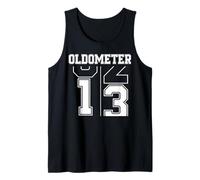 Oldometer 12-13 13th Birthday Sport Text 13 Year Old Tank Top
