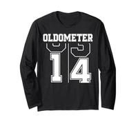 Oldometer 13-14 14th Birthday Sport Text 14 Year Old Long Sleeve T-Shirt