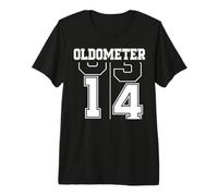 Oldometer 13-14 14th Birthday Sport Text 14 Year Old Premium T-Shirt