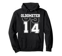 Oldometer 13-14 14th Birthday Sport Text 14 Year Old Pullover Hoodie