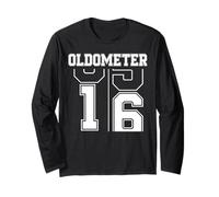 Oldometer 15-16 16th Birthday Sport Text 16 Year Old Long Sleeve T-Shirt
