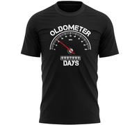 Oldometer 21st Birthday T Shirt Men Funny Speedometer Tee 7665 Days Old Top, 3XL, Black