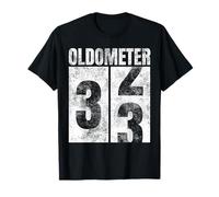 Oldometer 32-33 yrs old Man Woman Bday Graphic 33rd Birthday T-Shirt