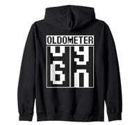 Oldometer 69 Milestone Birthday Humor For 69th Birthday Zip Hoodie