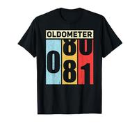 Oldometer 80-81 Funny 81st Birthday Odometer Gift Oldometer T-Shirt