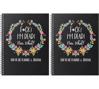 OldPAPA 2Pcs A4 End of Life Planner, I'M Dead Now What Book Planner Guided Final Arrangements with Twin Wire Spiral Binding, with Last Wishes Organizer Notebook
