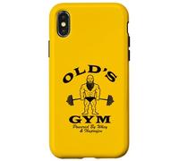 Old's Gym Logo Workout Dad Grandpa Weightlifting Old Men Gym Case for iPhone X/XS