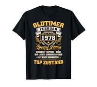 Oldtimer Fertigung February 1978 Funny Birthday Gift T-Shirt