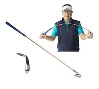 OLE ANDIGO Golf Swing Trainer 9 Iron Flexible Shaft Training Aid Golf Swing Training Club - Golf Training Equipment for Improve Strength Rhythm,Chipping,Half Swing,Full Swing Practice-Training Manual