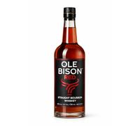 Ole Bison RED 86 Proof Small Batch High Rye Bourbon Whiskey | 75cl | 43% ABV | 5 Year Old | Straight Bourbon | Gold Medal Winner 2025 | American Oak Barrel Aged | Non-Chill Filtered