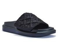 ole london LADIES WOMENS SUMMER FLATFORM STRAP SIDERS FASHION SIP ON SANDALS A BLACK 4