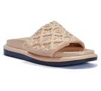 ole london LADIES WOMENS SUMMER FLATFORM STRAP SIDERS FASHION SIP ON SANDALS A NUDE 3