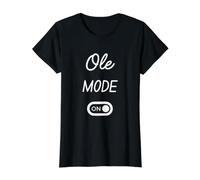 Ole Mode On Name Value Graphic T-Shirt, Women, Black, L