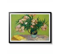 Oleanders by Vincent Van Gogh, Impressionist Flower Vase Bouquet, Vintage 1888 Print, Wall Art Decor, Artistic Gift Poster, Archival Matte, A2 (Framed) - 59.4x42cm