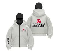 OLEBYKEZ Men Double Hood Balaclava Hoodies for A.k.ra.p.o.vi.c Training Coats Jackets Tops Hoody Print Sportswear with Pocket Patchwork Outwear-QHS||m