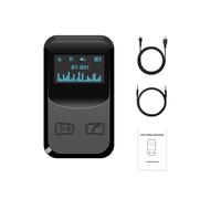 OLED Display bluetooth 5.0 Wireless Audio Receiver Adapter Music Streaming with MIC 3D Surround For Aux Car Home Stereo