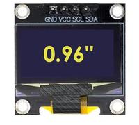 OLED Display Module, 0.96 Inch, 128x64 LCD, SSD1306 I2C IIC SPI Serial Interface, Yellow-Blue/White-Blue, 4-Pin with Pre-soldered Headers (1, Yellow, 0.96")