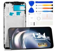 OLED for Samsung Galaxy A24 4G LCD Display for Samsung A24 4G Screen Replacement for Galaxy A245F A245M A245N Digitizer Touch Screen Assembly With Frame (With Fingerprint, Smaller Size)