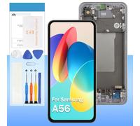 OLED for Samsung Galaxy A56 Screen Replacement SM-A566V SM-A566B SM-A566U SM-A566U1 6.7" LCD Display Touch Digitizer Assembly with Tools(Black with Frame)