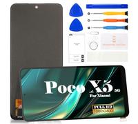 OLED For Xiaomi Poco X5 5G LCD Display For Redmi Note 12 Screen Replacement 22111317PG Touch Digitizer Assembly Repair Kits (Black,Without Frame)