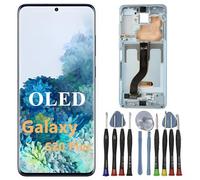 OLED Galaxy S20 Plus Screen Replacement for Samsung S20 Plus 5G Display Touch Screen Digitizer Assembly SM-G985F SM-G986U SM-G986U1 LCD Support Fingerprint (with Blue Frame + Tools)