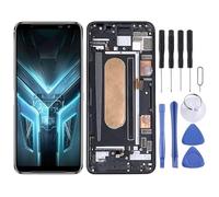 OLED LCD Screen for ASUS ROG Phone 3 ZS661KS I003DD Digitizer Full Assembly with Frame（Black)
