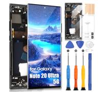 OLED LCD Screen for Samsung Galaxy Note 20 Ultra 5G Display for Samsung Note 20 Ultra 5G N986B N986U 6.9" Screen Digitizer Assembly with Repair, Black with Frame, Fingerprint Support