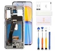 OLED LCD Screen for Samsung Galaxy S20 5G Screen Replacement for Samsung S20 5G G981 SM-G981F G981U G981B LCD Display Digitizer Touch Glass Full Assembly Kit Gray with Frame(Not 4G)