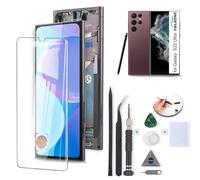 OLED Screen for Samsung Galaxy S22 Ultra 5G Screen Replacement for Samsung S22 Ultra 5G SM-S908U/S908U1 LCD Display Touch Screen Digitizer Assembly with Tools（Black, Support Fingerprint）