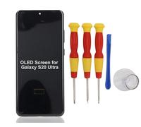 OLED Screen Replacement for S20 Ultra, Touch Screen Digitizer Assembly with Disassembly Tool, Display Touch Screen Repair Kits, QC Double Test Before Shipment