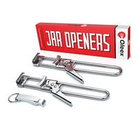 Oleex Jar Opener for Weak Hands (x2) with Keychain Bottle Cap Opener. Easy Seniors Arthritis, Kids Openers. Gripper Tight Lid Opener, Kitchen Gadgets