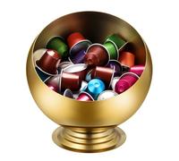 OLegei Coffee Capsules Holder Bowl -Pods Storage Basket-Compatible with All Coffee Pods - Stainless Steel Cafe Bar Organizer Basket for K-Cup, Vertuo, Original Line, Sweetener-18cm in Height