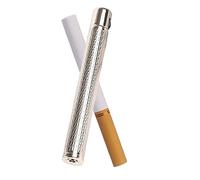 OLELY Mini Cigarette Lighter Portable Can be placed in a cigarette case ,Butane Refillable Lighter Fire Starter with Back-up Flints Gifts for Men Women Lady (Color : Gold)