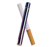 OLELY Mini Cigarette Lighter Portable Can be placed in a cigarette case ,Butane Refillable Lighter Fire Starter with Back-up Flints Gifts for Men Women Lady (Color : Lila)