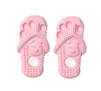 OLEOJH 2 Pcs Dog Chew Toys, Slipper Toys, Durable Teeth Cleaning, Suitable for Aggressive Chewers, Dog Training Toys, Suitable for Small and Medium-Sized Dogs-Pink