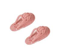 OLEOJH 2 Pcs Dog Chewing Toys, Pet Anxiety Relief, Dog Grinding Toys, Teeth Cleaning Slippers Plush Dog Toys, Suitable for Small and Medium-Sized-Red White