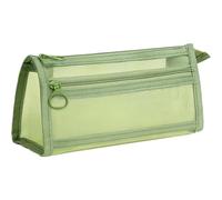OLEOJH Clear Pencil Case Large Capacity Transparent Mesh Organizer for Pencils and Coloring Pencils, Perfect Pencil Case for Girls-Green