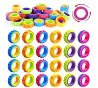 OleOletOy Fidget Toy Sensory Rings for Kids: 24pcs Spinner Ring Bulk - Autism Toys for Stress Calming - Classroom Prize Quiet Fidgets - Party Favors Goodie Bags Stuffers