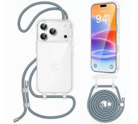 OLEPHY Crossbody Lanyard Case for iPhone 18 Pro with Strap, Pine Green | Adjustable and Removable Strap, Transparent Case with Cord Fit Party & Outdoors for iPhone 18 Pro / 17 Pro 6.3 inch