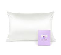 OLESILK 100% Mulberry Silk Pillowcase for Hair and Skin Ivory 50x75cm | 16 momme real natural mulberry silk, hidden zipper, hypoallergenic, summer cooling, gift box. 1pc.