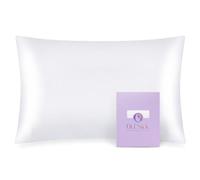 OLESILK 100% Mulbery Silk Pillowcase with Hidden Zipper for Hair and Skin Beauty,Both Sides 19mm Charmeuse Gift Box - White, Toddler